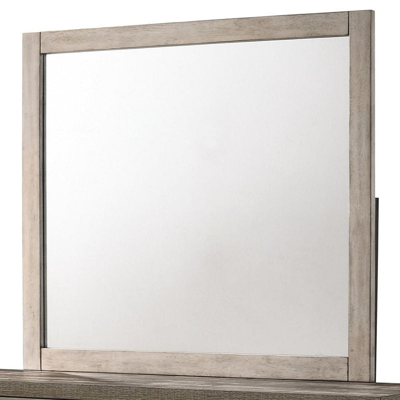 Crown Mark Patterson Mirror in Driftwood Grey