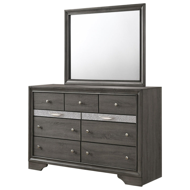 Crown Mark Regata Dresser in Grey
