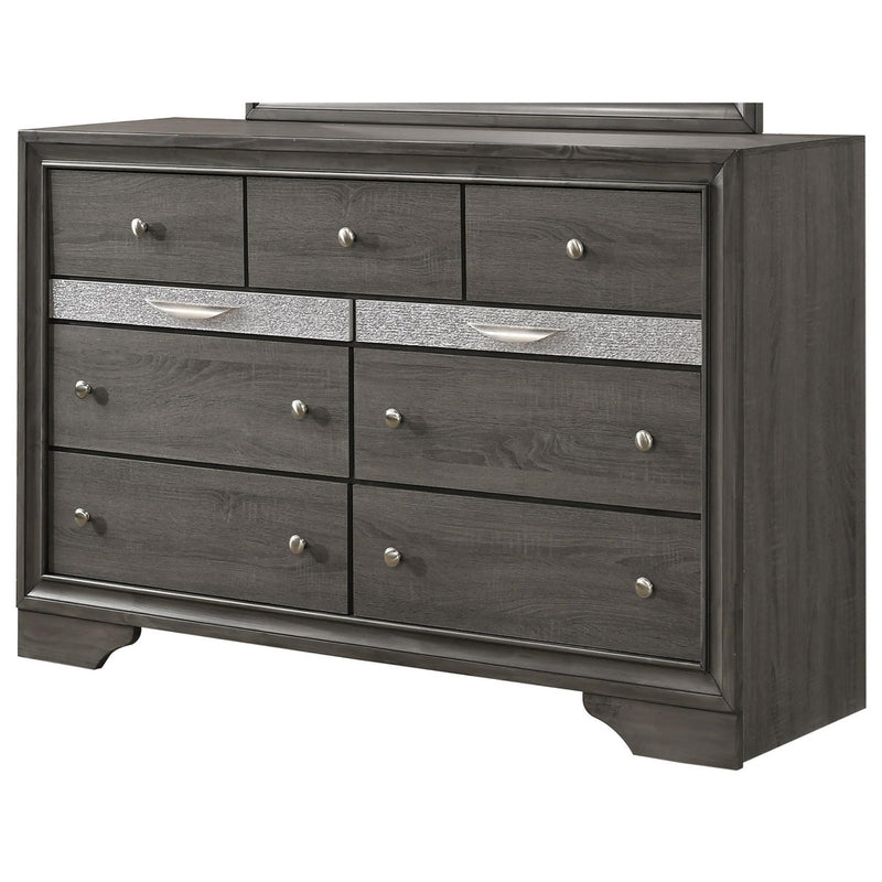 Crown Mark Regata Dresser in Grey