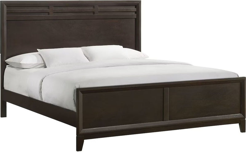 Elements International Beaumont King Panel Bed in Merlot