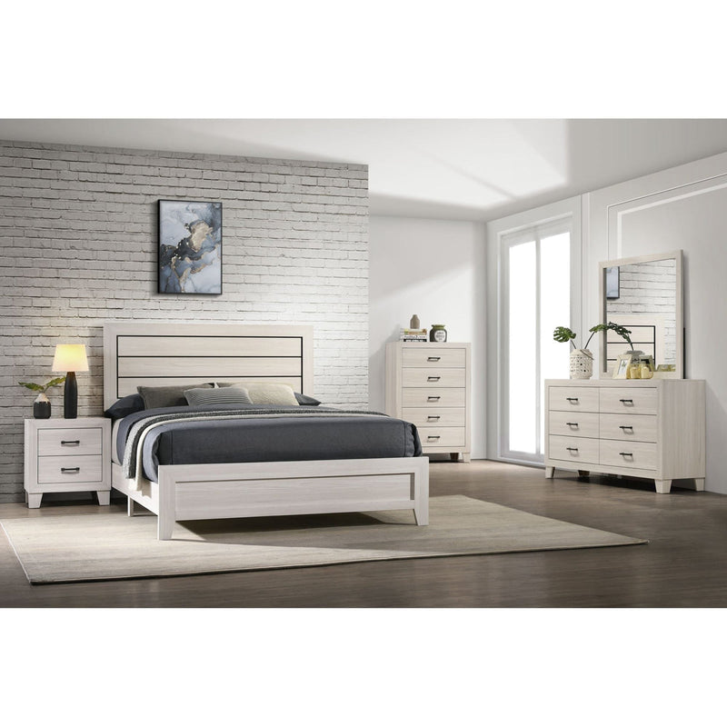 Elements International Makayla King Panel Bed in Natural