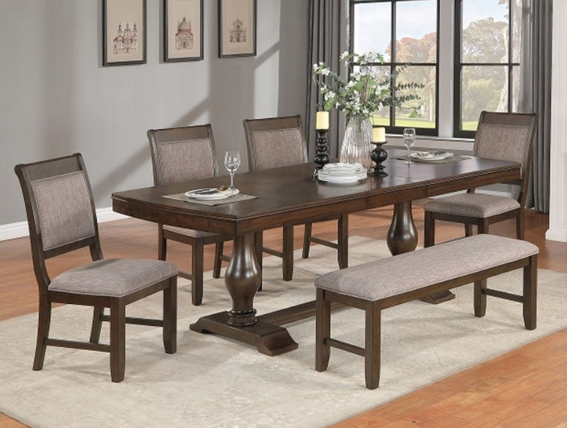 Crown Mark Furniture Tarin Dining Table in Brown