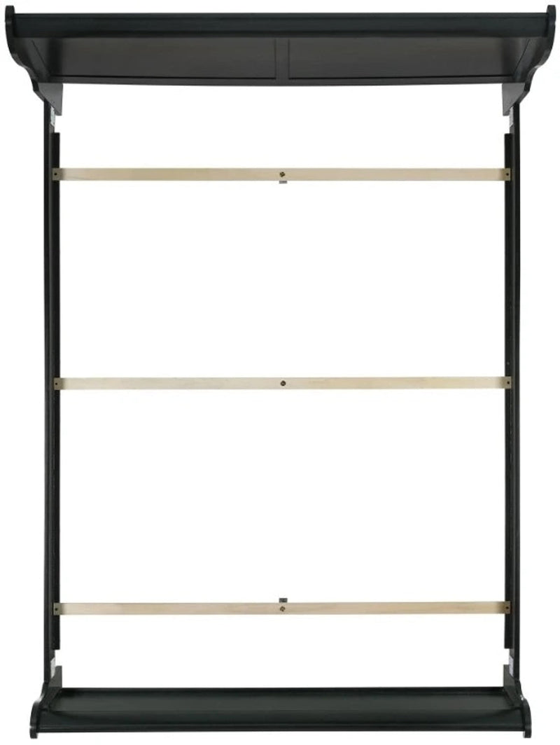 Elements International Louis Philippe King Panel Bed in Black