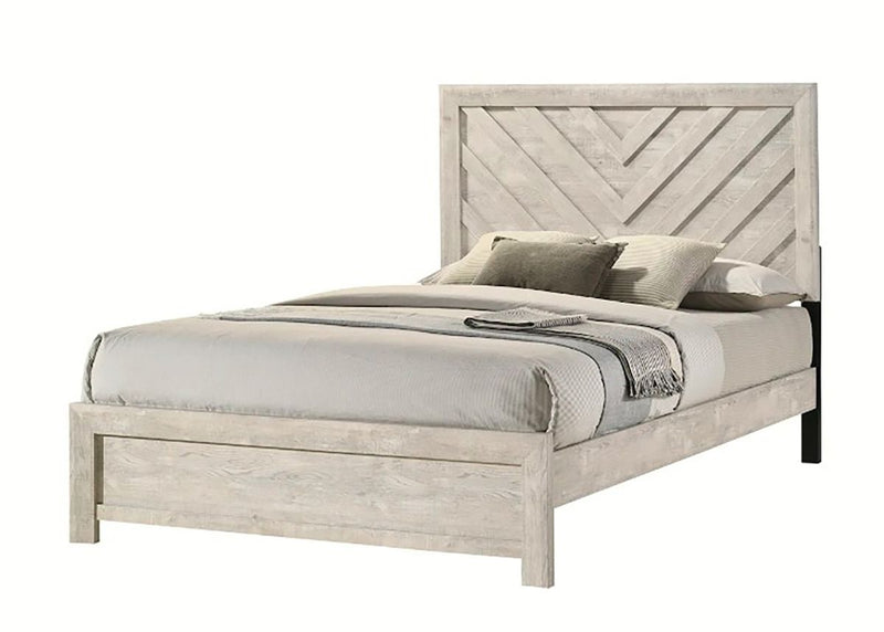 Crown Mark Furniture Valor Queen Panel Bed in Gray B9330-Q