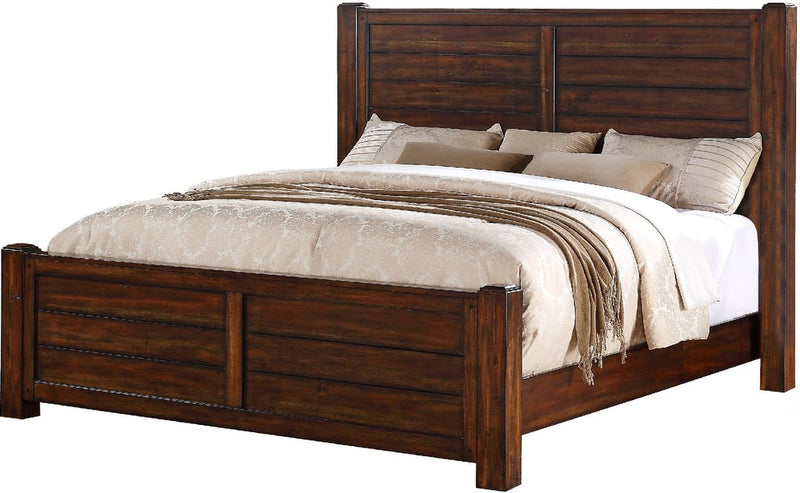 Elements International Dawson Creek Queen Bed in Chestnut