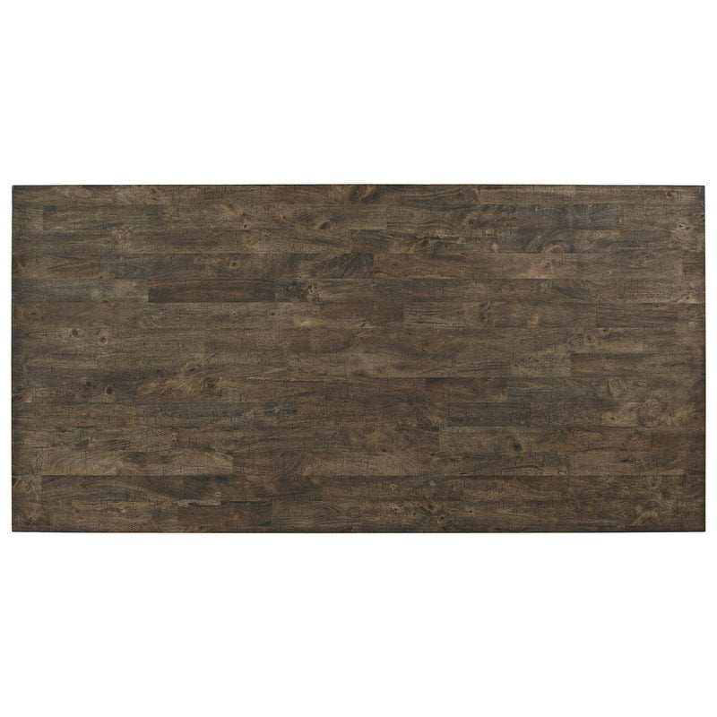 Crown Mark Quincy Rectangular Counter Height Table in Light Brown