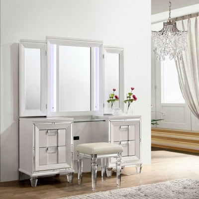 Elements International Twenty Nine Vanity Set in White
