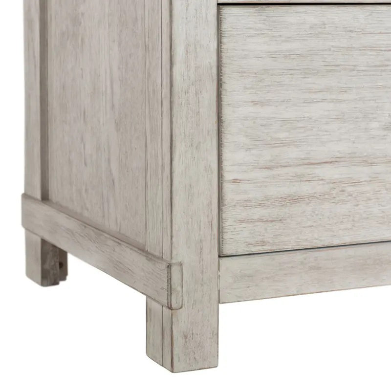 Elements International Scott Nightstand in White
