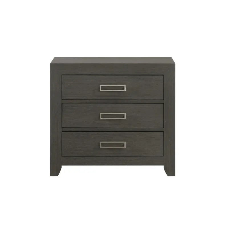 Elements International Sasha Nightstand in Charcoal