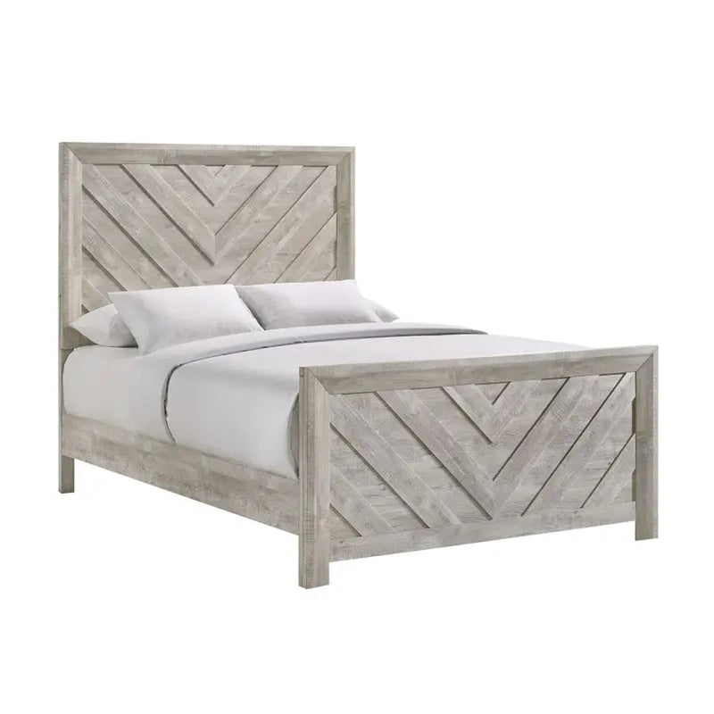 Elements International Ellen Full Panel Bed in White