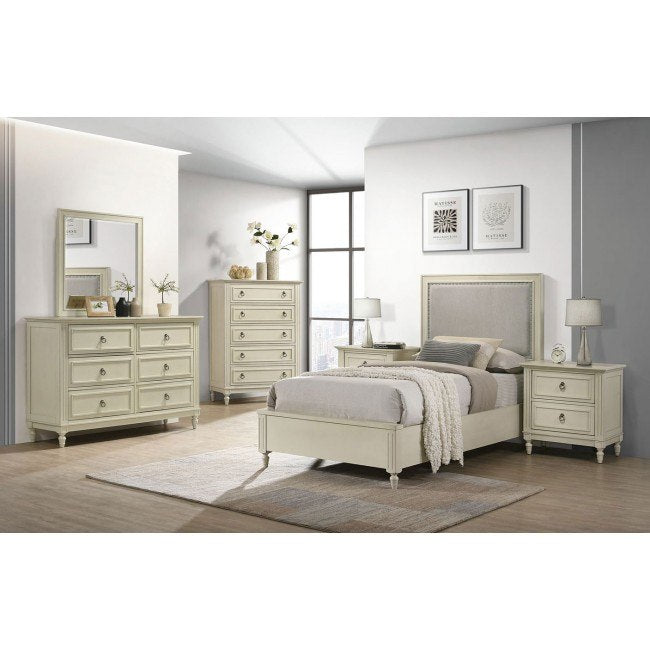 Elements International Gianna Youth Nightstand in White