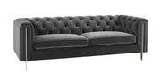 Steve Silver Charlene Blue Velvet Sofa