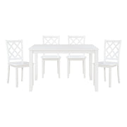 Home Elegance Astoria White 5pc Dinette Room Set