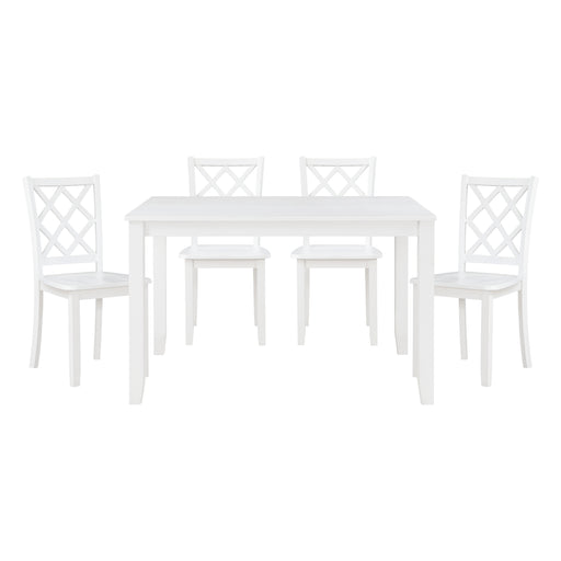 Home Elegance Astoria White 5pc Dinette Room Set