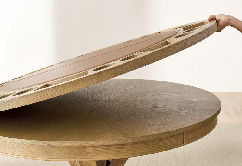 Steve Silver Rylie Sand Black 5pc Dining Set with Game Top