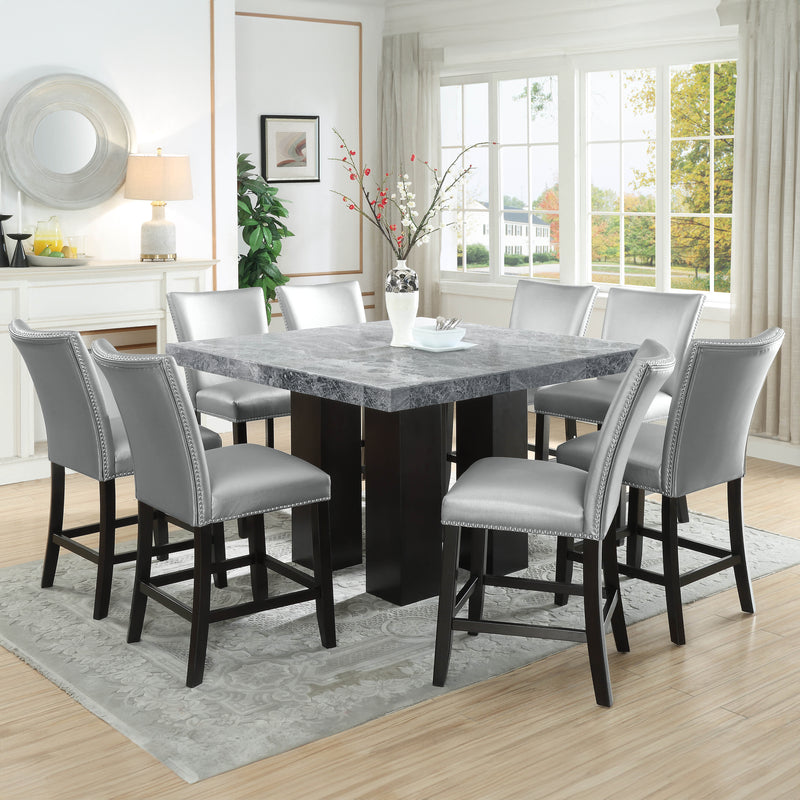 Steve Silver Camila Gray Black 9pc Counter Height Set