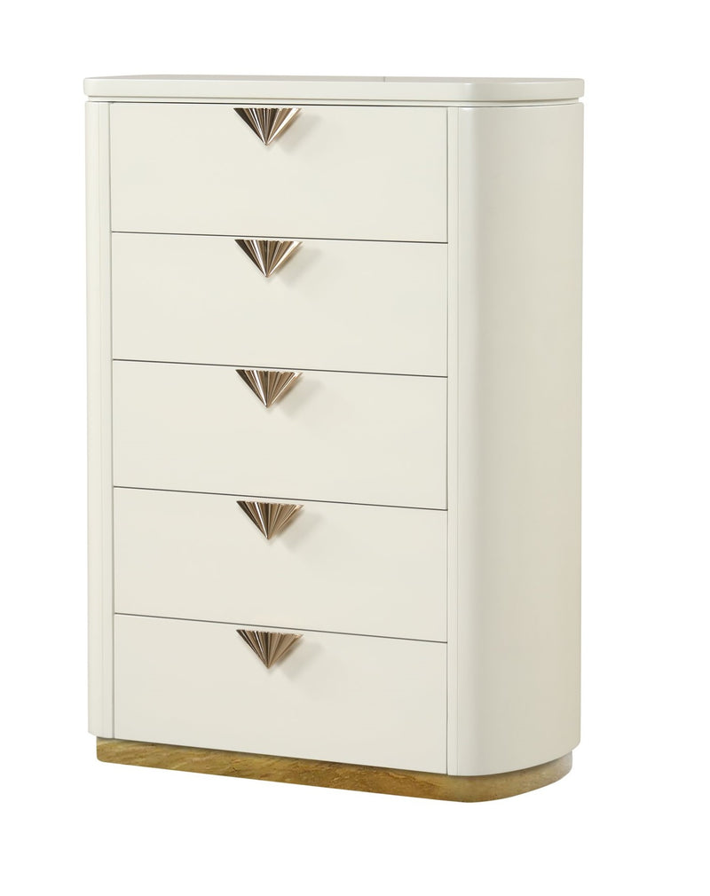 Galaxy Home La Pierre Cream 5 Drawer Chest