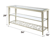 Acme Furniture Zaba Champagne Rectangle Sofa Table