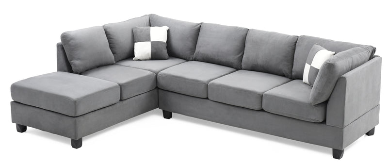 Glory Furniture Malone Gray Sectional