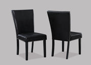 Crown Mark Tanner Black White 5pc Dining Room Set