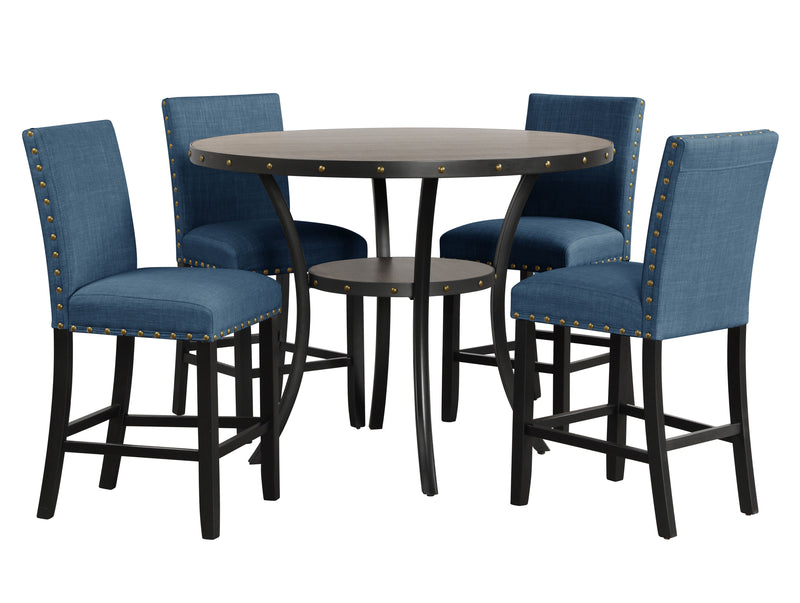 2 New Classic Furniture Crispin Granite Blue Counter Chairs