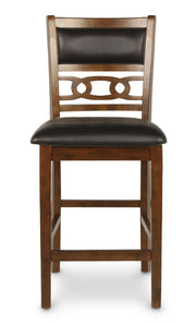 New Classic Furniture Gia Brown Round 5pc Counter Height Set