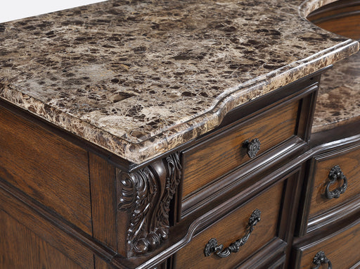 Crown Mark Stanley Coffee Brown Dresser