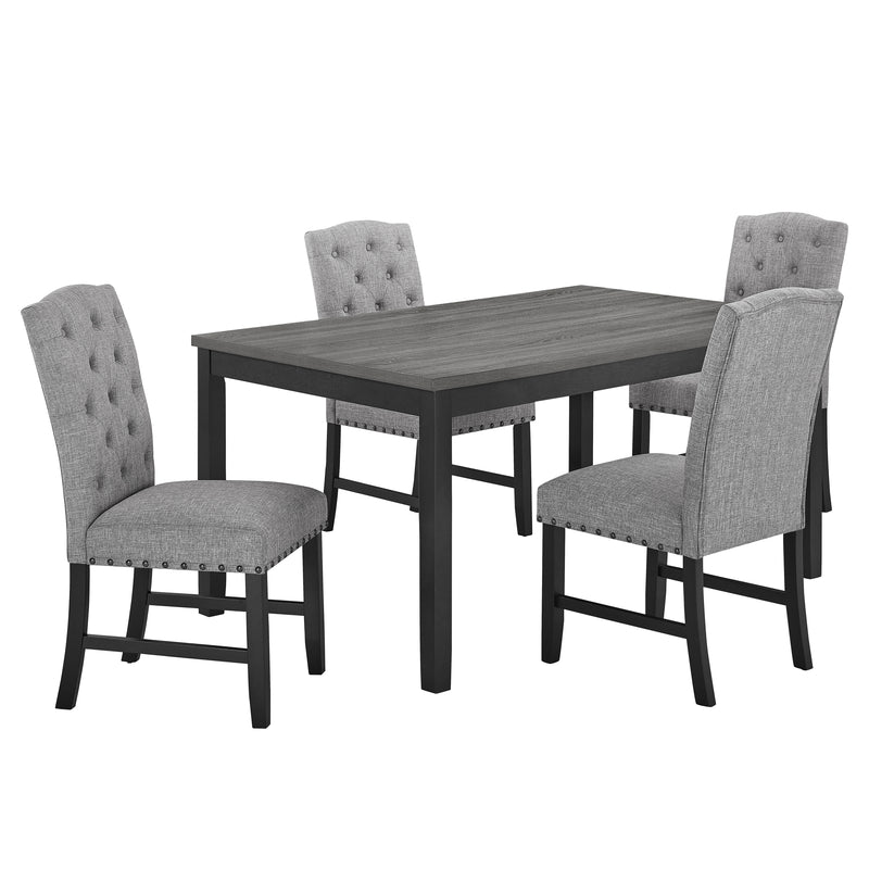 New Classic Furniture Daphne Natural 5pc 60 Inch Dining Set