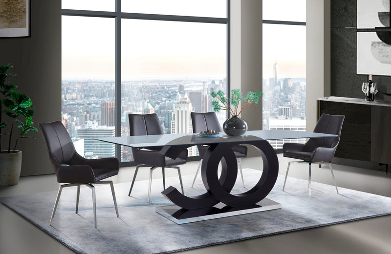 Global Furniture D2207DT-D4878DC Black 5pc Dining Room Set