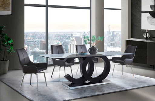 Global Furniture D2207DT-D4878DC Black 5pc Dining Room Set