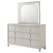Coaster Furniture Olivia White Dresser and LED Mirror