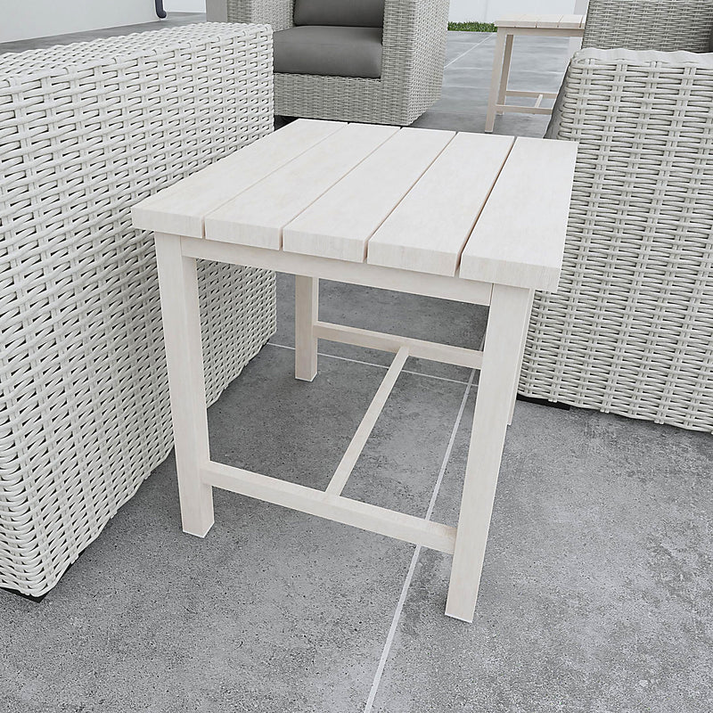 Steve Silver Blakley Whitewashed Birch Outdoor End Table