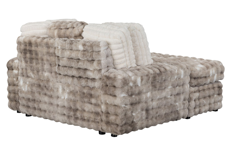 Global Furniture U8292 Grey Lounger Sofa with USB