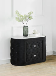 Crown Mark Natalia Black Night Stand