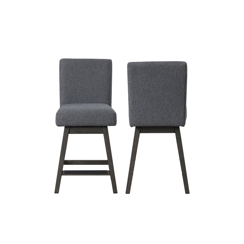 2 New Classic Furniture High Line Gray Swivel Counter Chairs