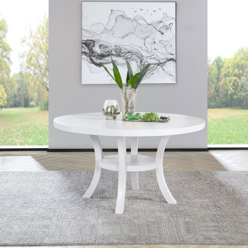Coaster Furniture Judd Pearl White Round Dining Table