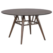 Coaster Furniture Everton Dark Walnut Brown Round Dining Table