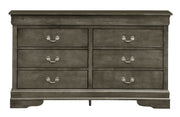 Glory Furniture Louis Phillipe Gray 6 Drawers Dresser