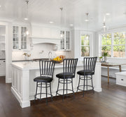 Steve Silver Stellan Black Swivel Counter Stool