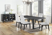 Steve Silver Yves White Black 8pc Dining Set with Server