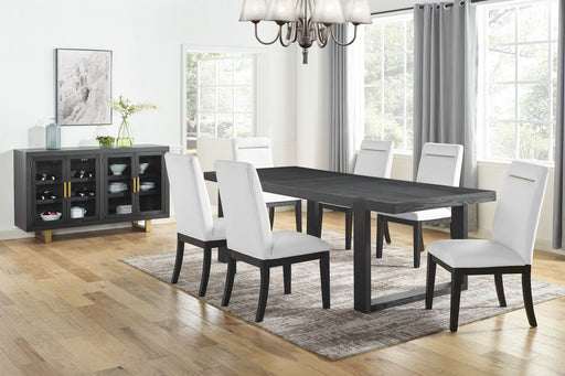 Steve Silver Yves White Black 8pc Dining Set with Server