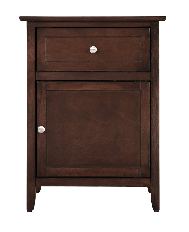 Glory Furniture Izzy Beige 1 Drawer 1 Door Nightstand