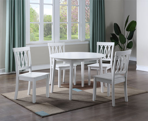 Steve Silver Naples Antiqued White Drop Leaf 5pc Dining Set