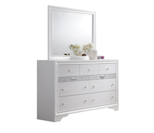 Galaxy Home Matrix White Dresser and Mirror