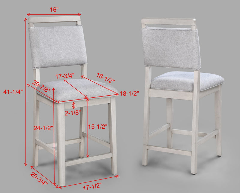2 Crown Mark Blanche Counter Height Chairs