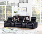 Coaster Furniture Cyrus Black Theater Sofa