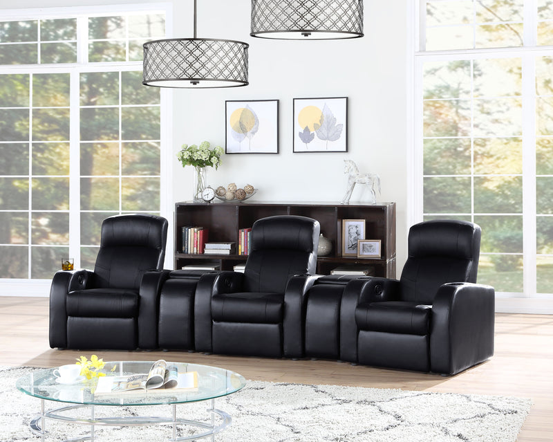 Coaster Furniture Cyrus Black Theater Sofa