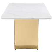 Coaster Furniture Tevlin White 79 Inch Dining Table