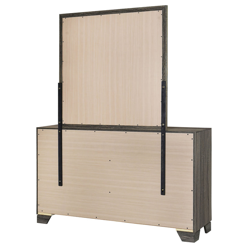 Coaster Furniture Wright Brown Oak Dresser and Mirror