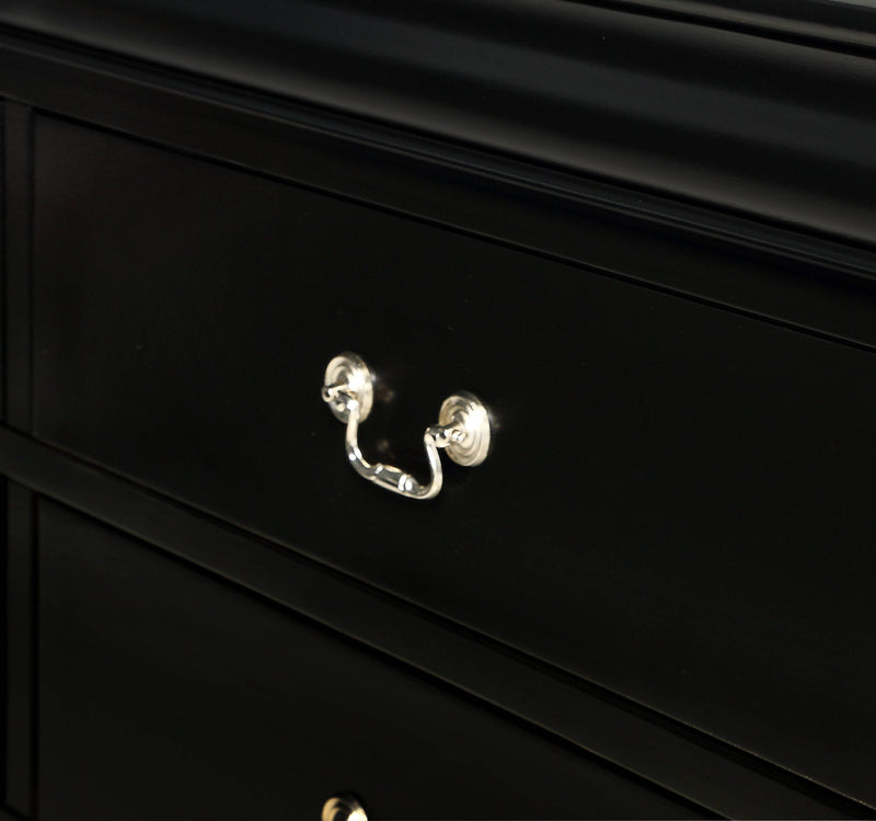 Crown Mark Louis Philip Black Night Stand